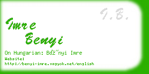 imre benyi business card